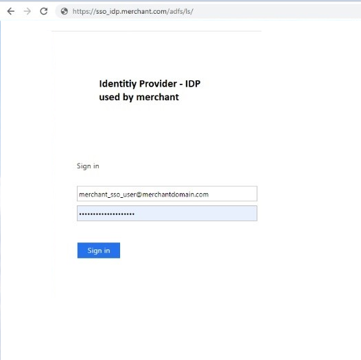 Figure: IdP Sign-in and Authentication Example