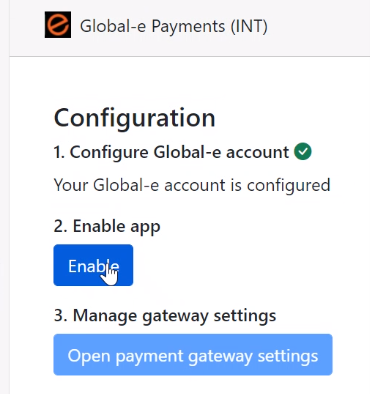 Enable Global-e Payments